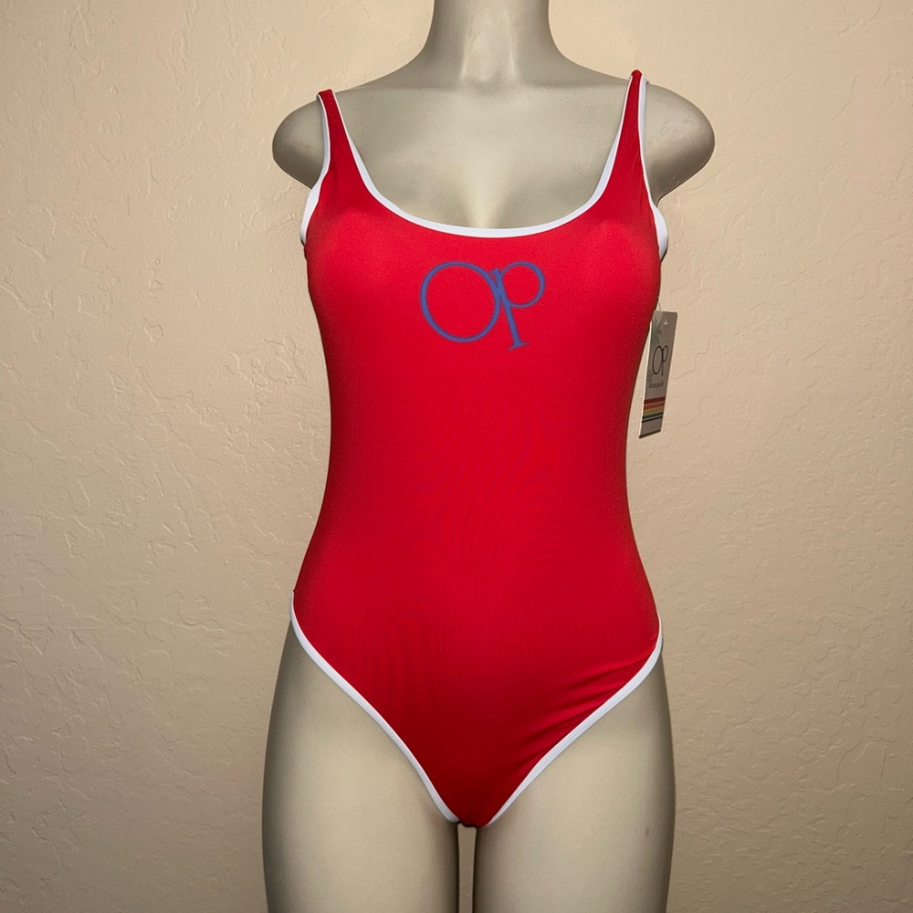 OP Cherry Red One Piece Swimsuit